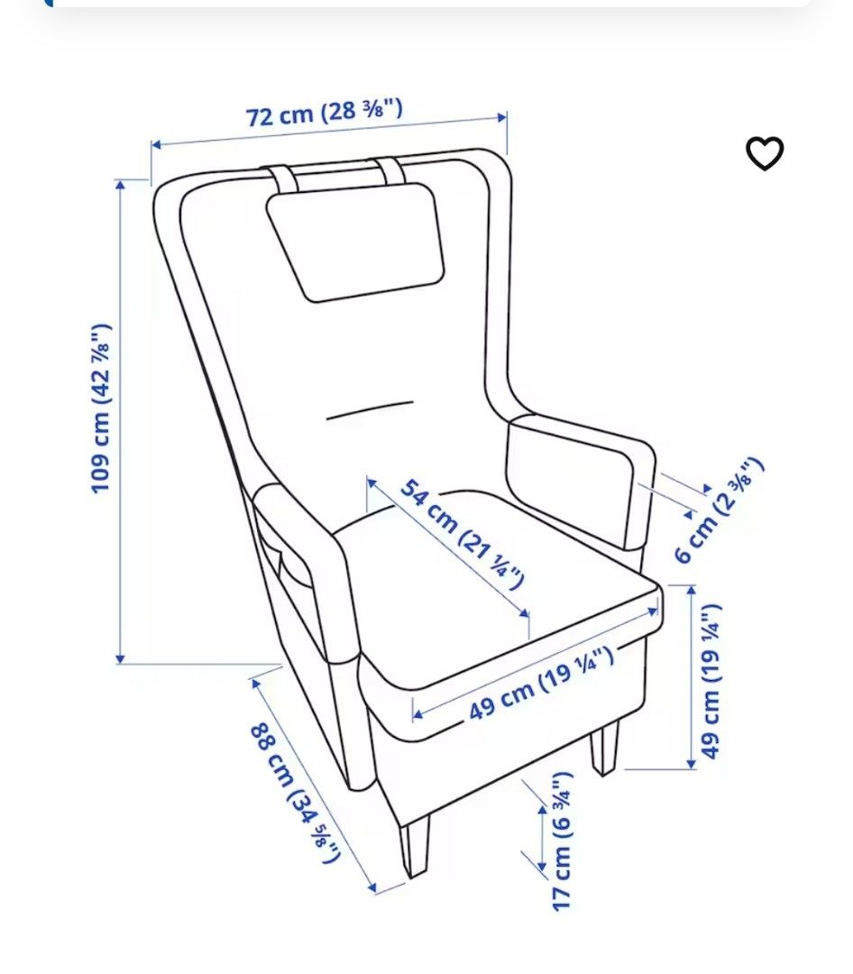 IKEA Armchair, Furniture & Home Living, Furniture, Chairs on Carousell