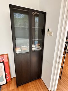 IKEA Billy / Oxberg bookcase with panel & glass doors