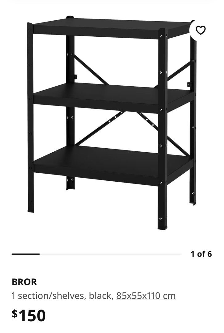 IKEA BROR RACK, Furniture & Home Living, Furniture, Shelves,