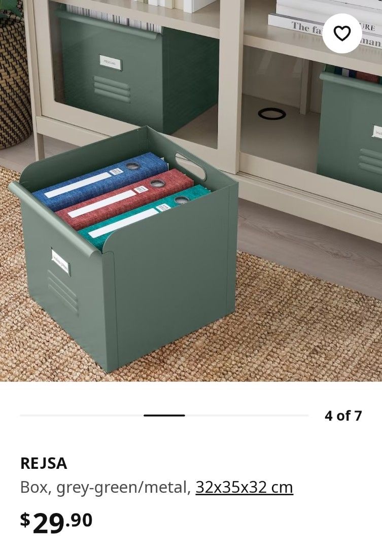 Ikea Rejsa metal storage boxes, Furniture & Home Living, Home Improvement & Organisation