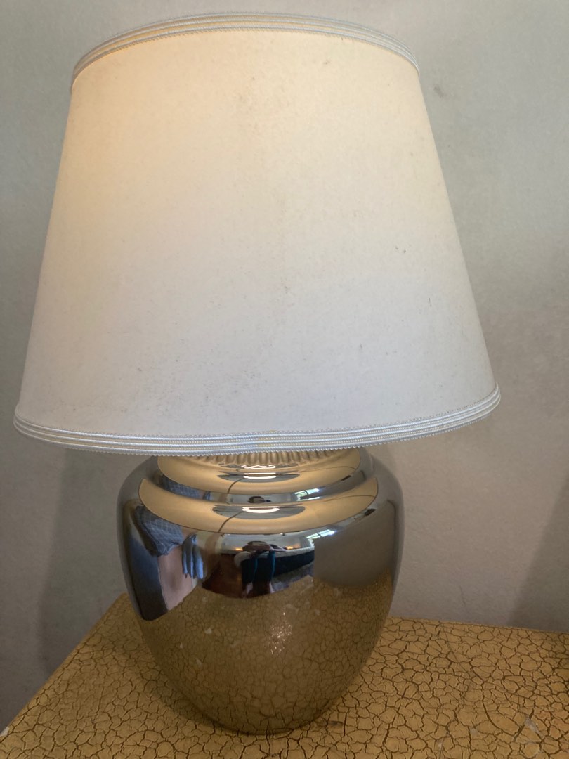 Ikea silver table lamp, Furniture & Home Living, Lighting & Fans