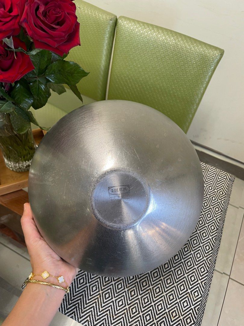 Ikea Stainless Mixing bowl, 家具及居家用品, 廚具和餐具, 烤盤在旋轉拍賣