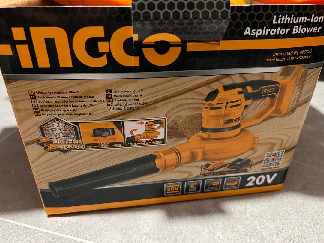 Ingco cordless leaf blower 20v, TV & Home Appliances, Other Home Appliances  on Carousell