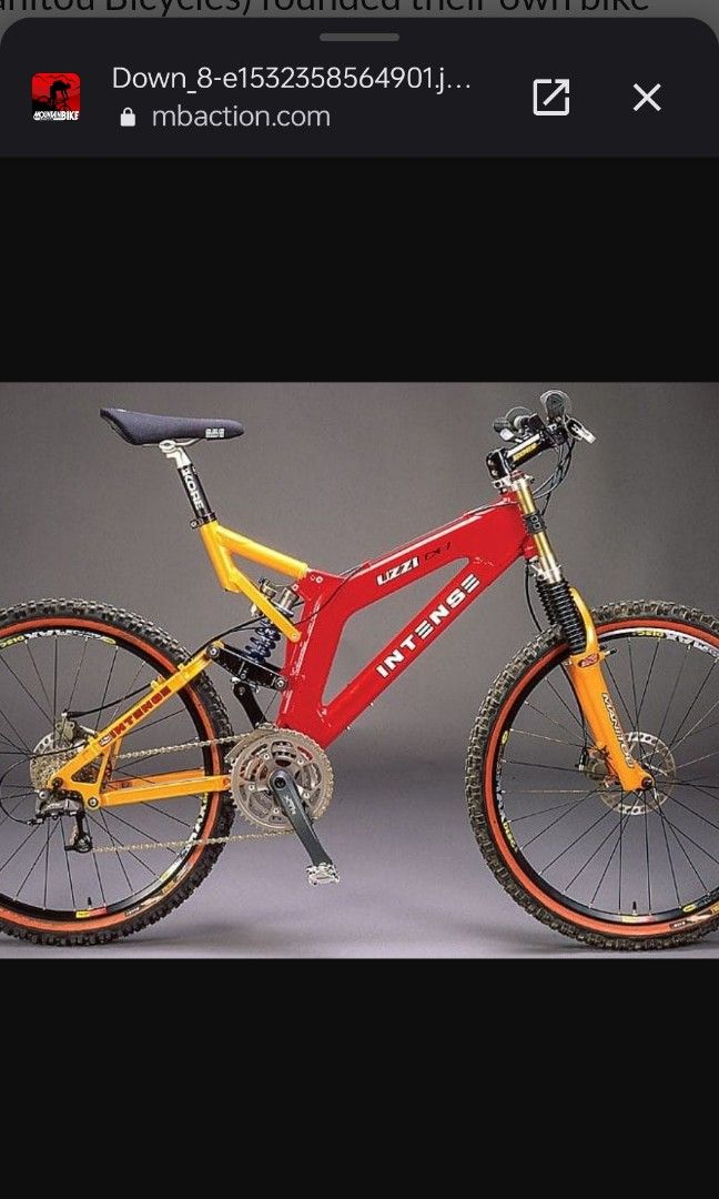 Intense uzzi dh frame pic for illustration Sports Equipment