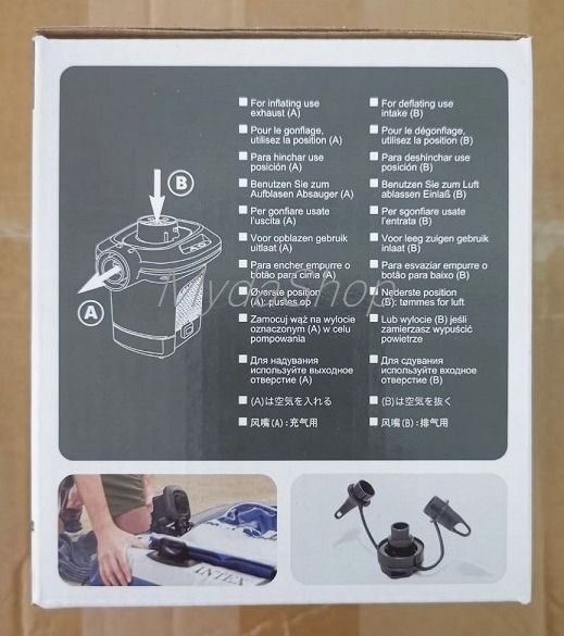 INTEX Electric Air Pump Inflate Deflate Pool. Pam Angin Elektrik