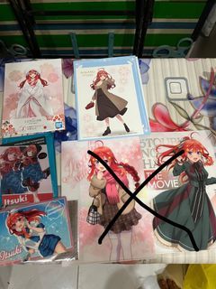 itsuki nakano merch (quintessential quintuplets kuji, files, chokokko, can badges, plush, keychain, acrylic, poster)