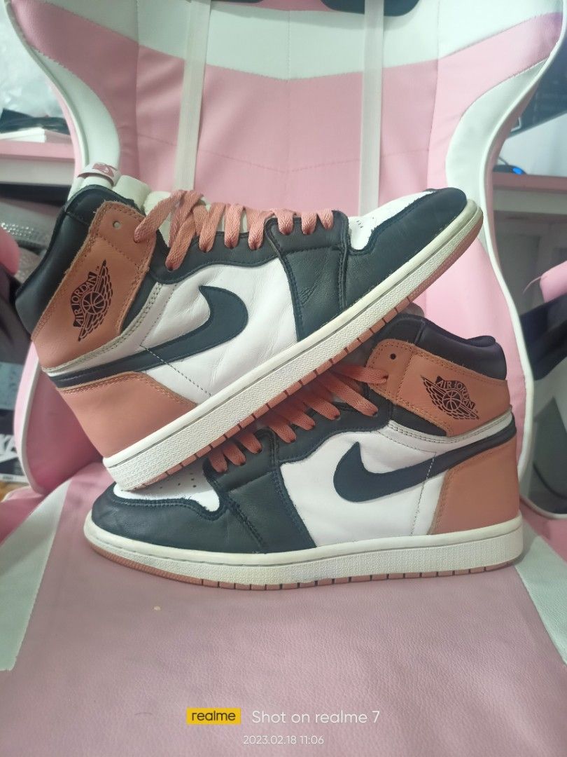 JORDAN 1 HIGH RETRO RUST PINK ART BASEL MIAMI EXCLUSIVE 43 27 5 CM PRELOVED BEKAS SECOND