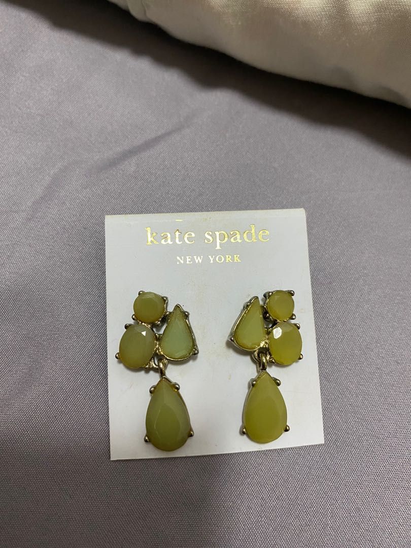 Kate Spade Art Deco Earrings in Jade Green, Women's Fashion, Jewelry &  Organisers, Earrings on Carousell