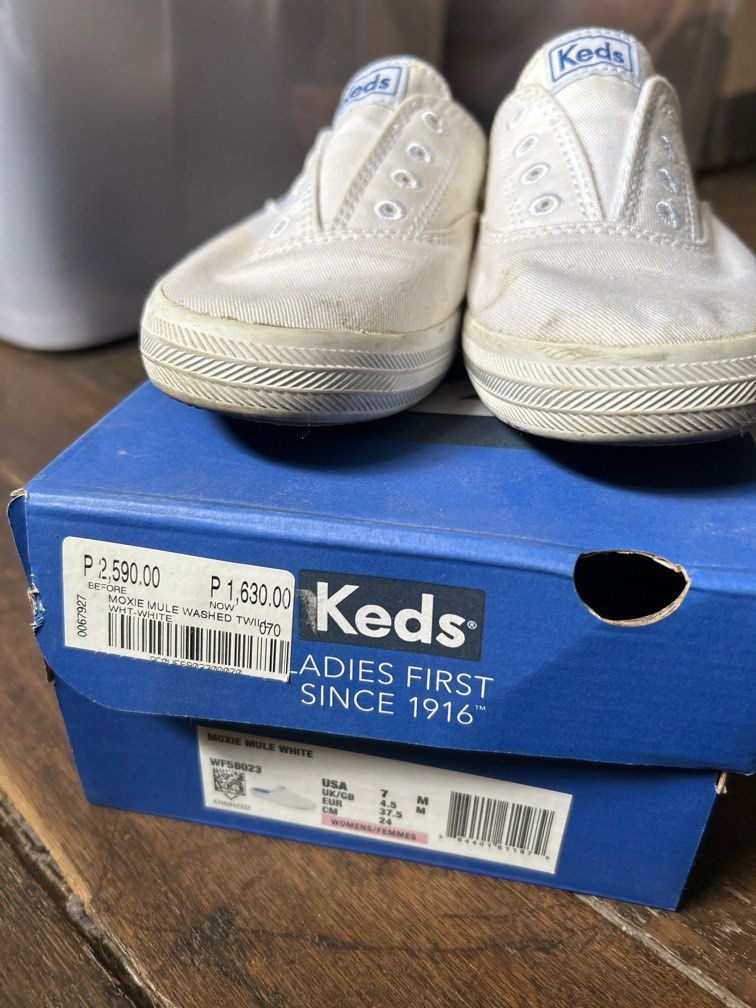 KEDS MOXIE MULE WHITE CANVAS Women s Fashion Footwear Sneakers on Carousell