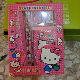 桃紅色Kitty 貓 6件組 文具組