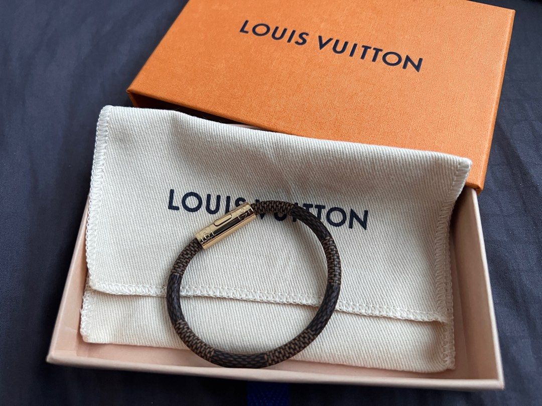 Louis Vuitton Keep It Bracelet Canvas Gold Tone Bracelet Louis Vuitton | TLC