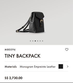 Louis Vuitton MONOGRAM EMPREINTE Tiny Backpack (M80596) in 2023  Everyday  essentials products, Louis vuitton monogram, Monogram