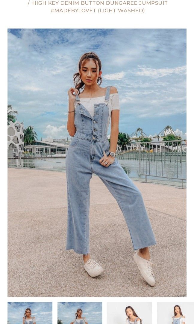 Dungaree jumpsuit store denim