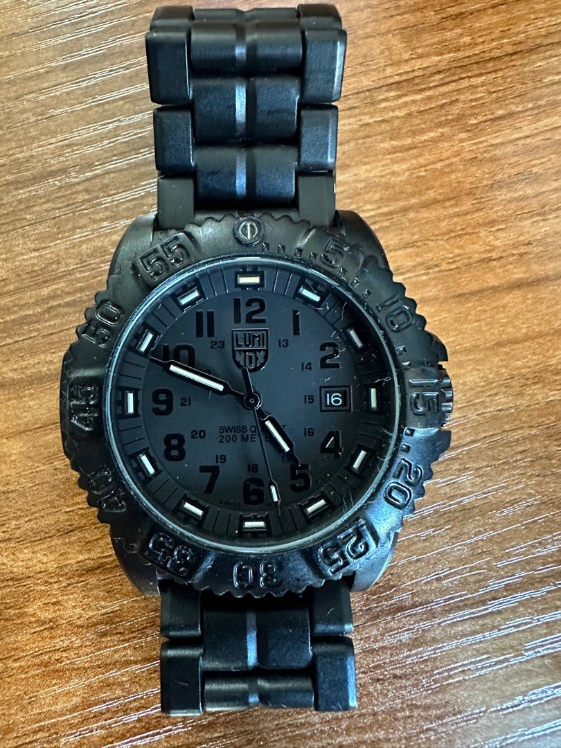 Luminox 3050/3950 Navy Seal carbon case and carbon bracelet, 名牌