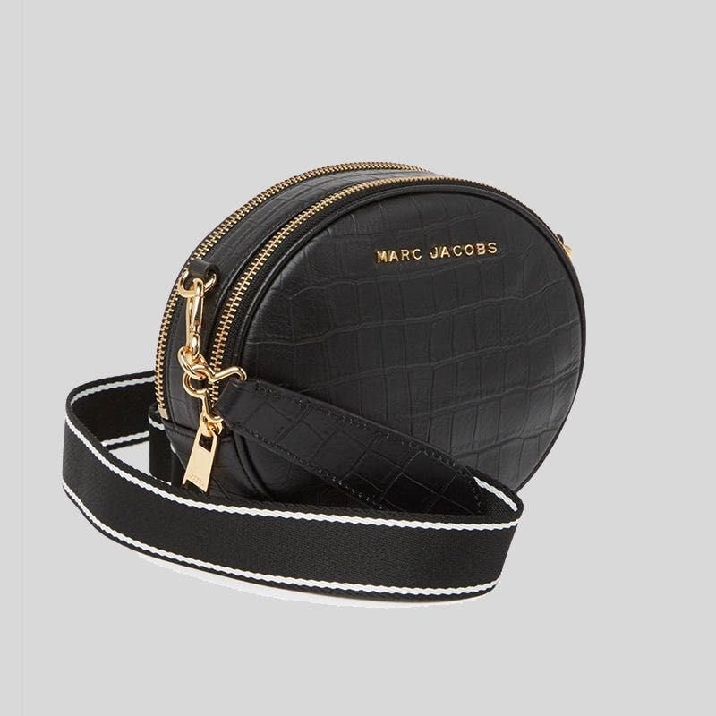 Marc Jacobs Rewind Croc Embossed Oval Crossbody Bag