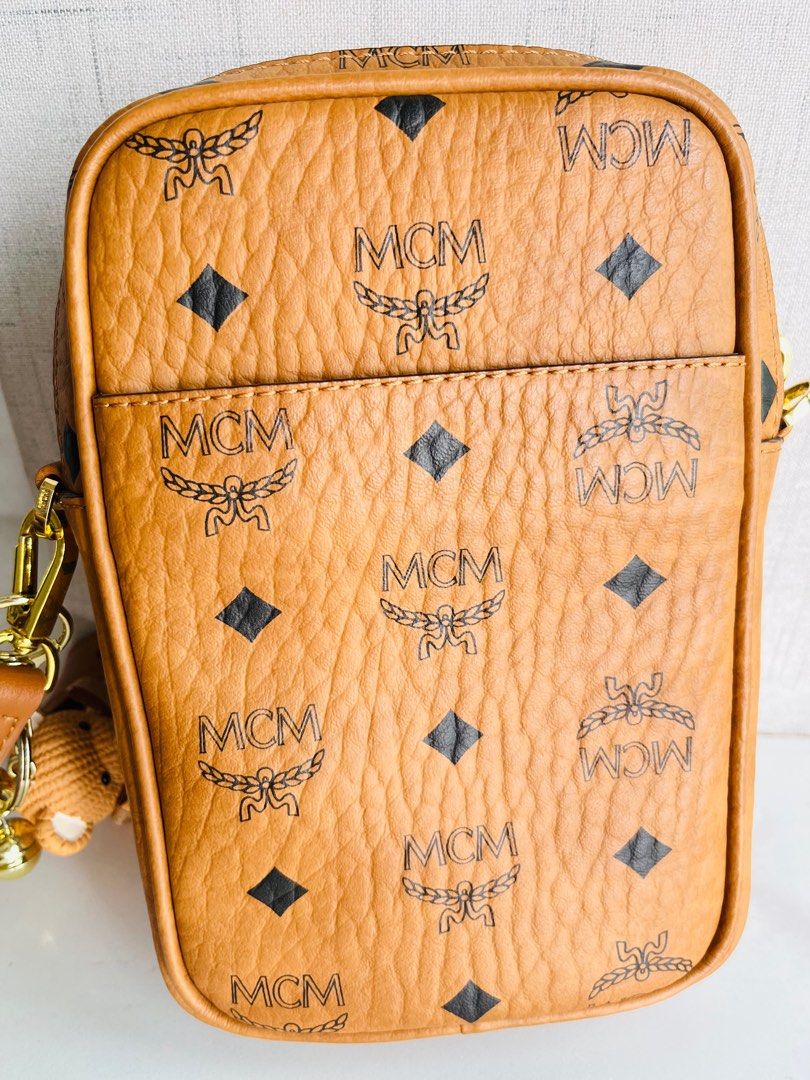 MCM Tech Crossbody in Berlin Bear Visetos