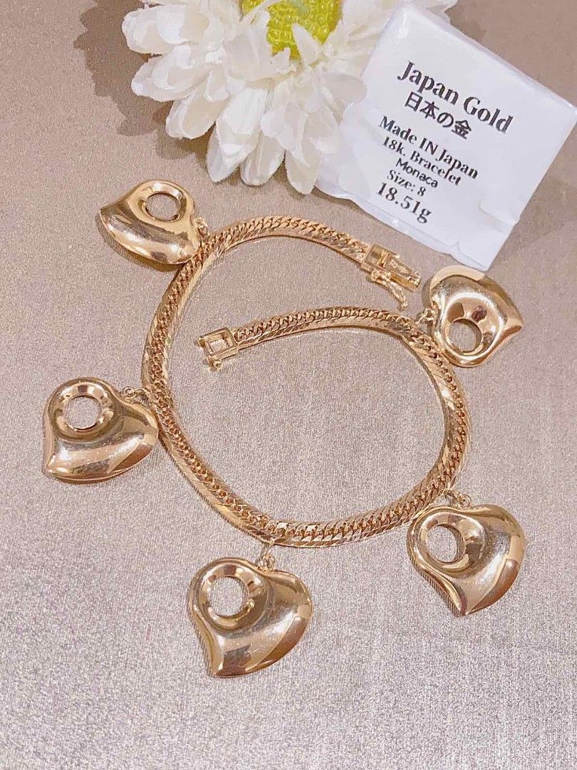 Monaco Heart Bracelet K18 Japan, Women's Fashion, Jewelry