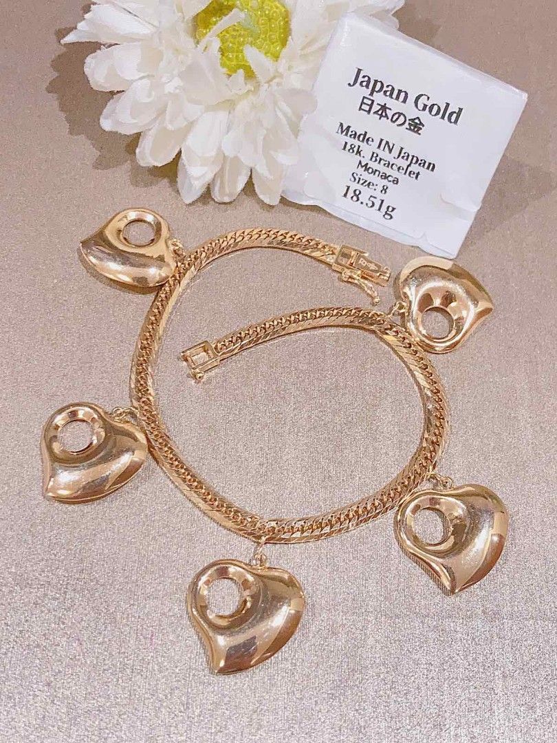 Monaco Heart Bracelet K18 Japan, Women's Fashion, Jewelry