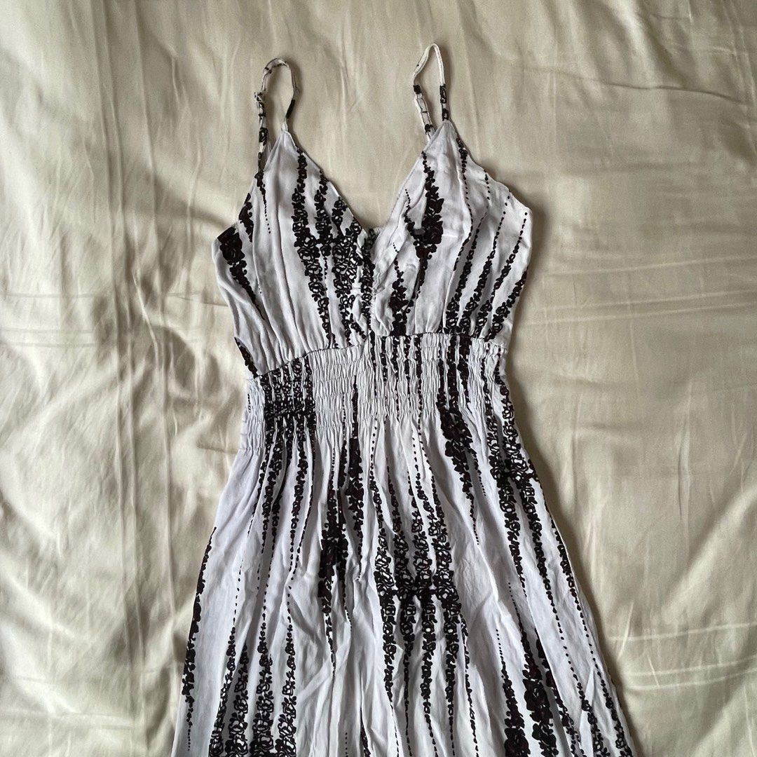 monochrome cocktail dress