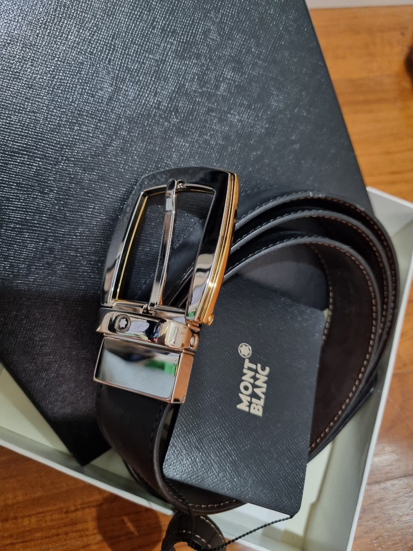 Mont Blanc Belt 100% Authentic, Luxury, Accessories on Carousell