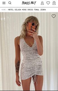 Motel Zebra Print Mini Dress Size XS