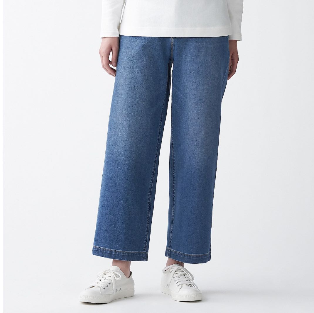 Muji wide leg pants, Women's Fashion, Bottoms, Jeans on Carousell
