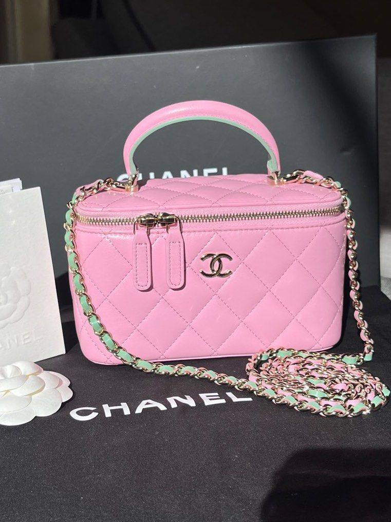 Chanel Mini Vanity Camellia Bag Red BN - Vintage Lux