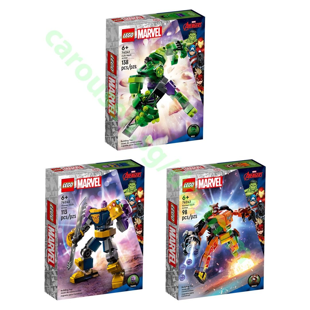 New Sealed LEGO Marvel Avengers 2023 Mech Bundle 3 Sets