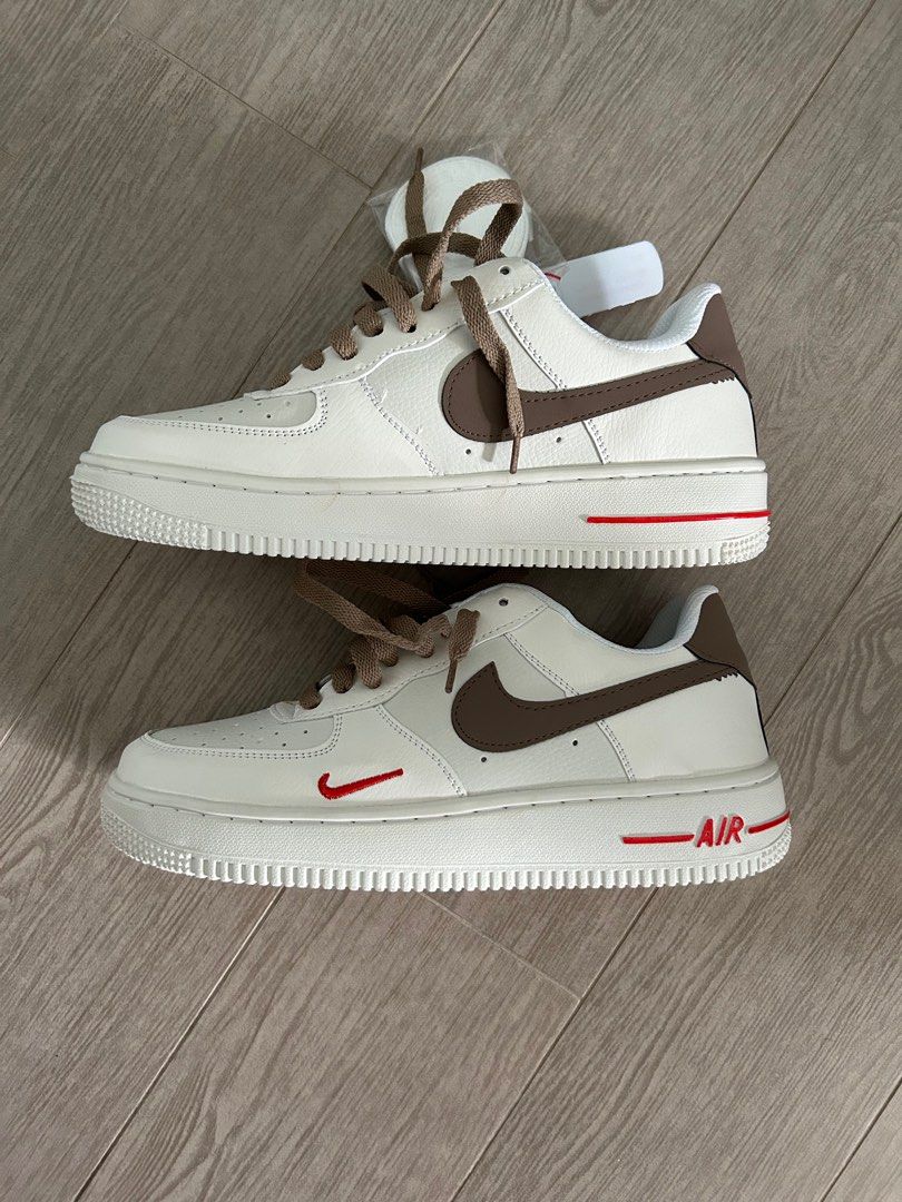 Nike air force 1 red swoosh online