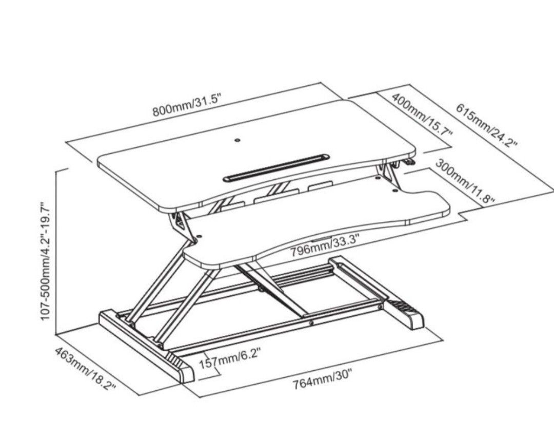 OFFICEHUB Standing Desk Height Adjustable Table Desk Lift Furniture standard-desk-height-uk-real-business-businesscircle