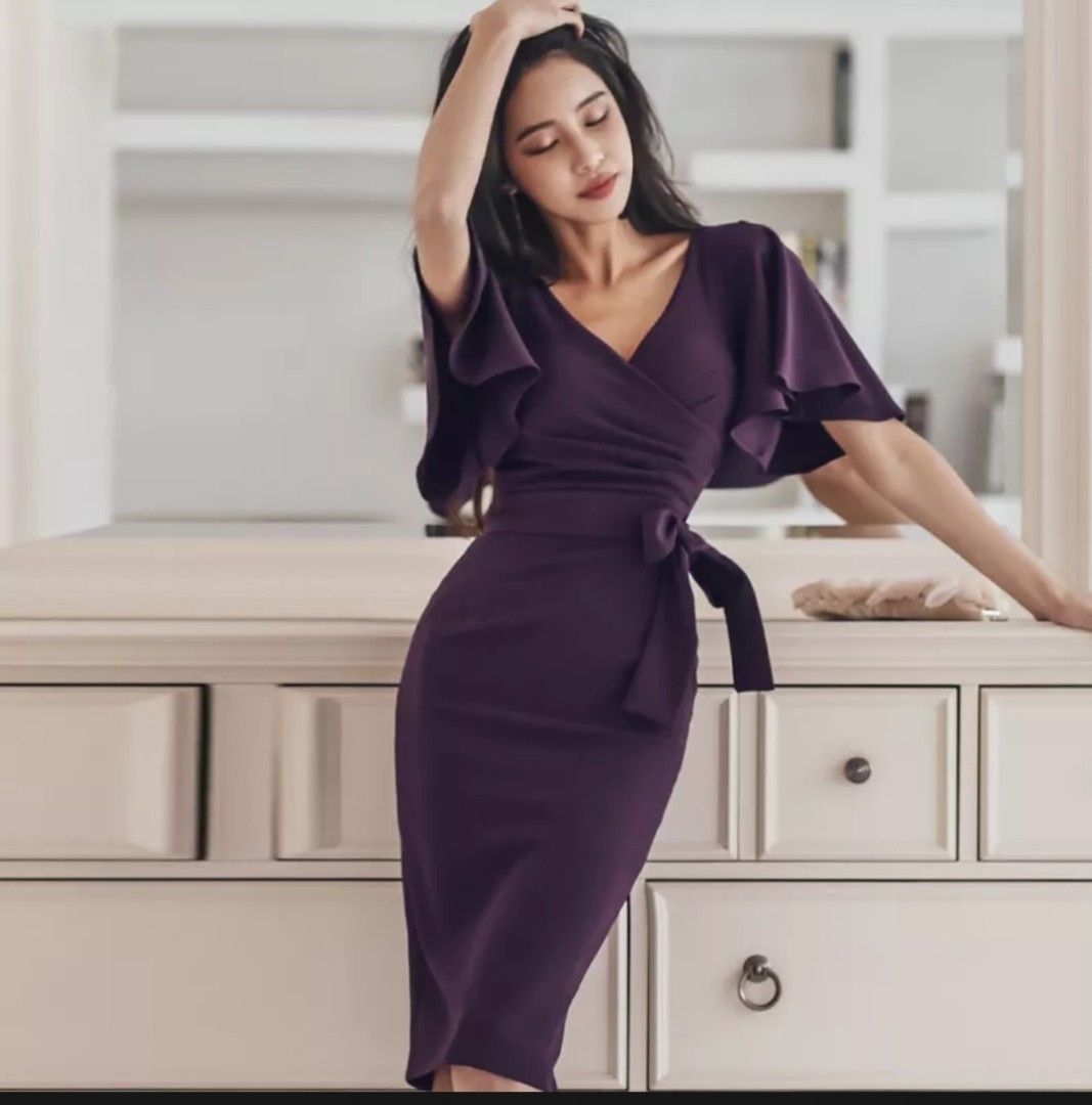 OL Loyal Purple Dress Work Office