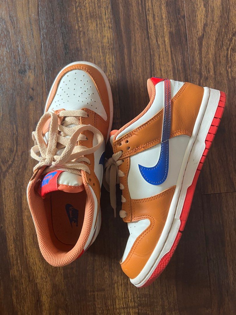 White orange and blue nikes on sale