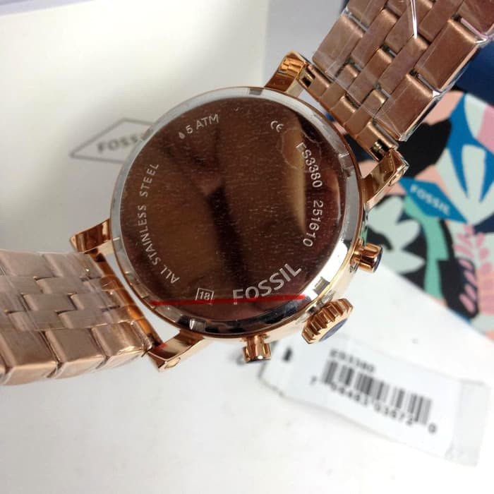 Original 100% Fossil Watch Rosegold Es3380, Fesyen Wanita, Jam