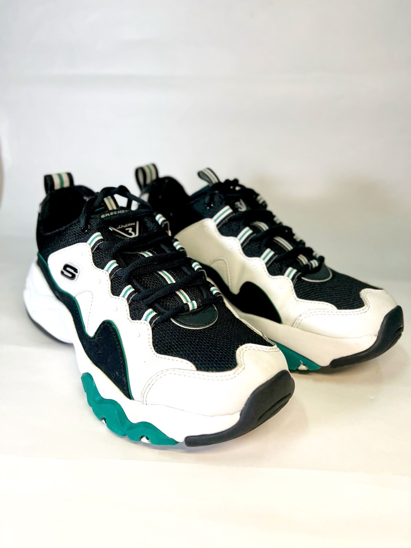 Original Sketchers D LITES 3.0 GOBLIN White Green with Freebies