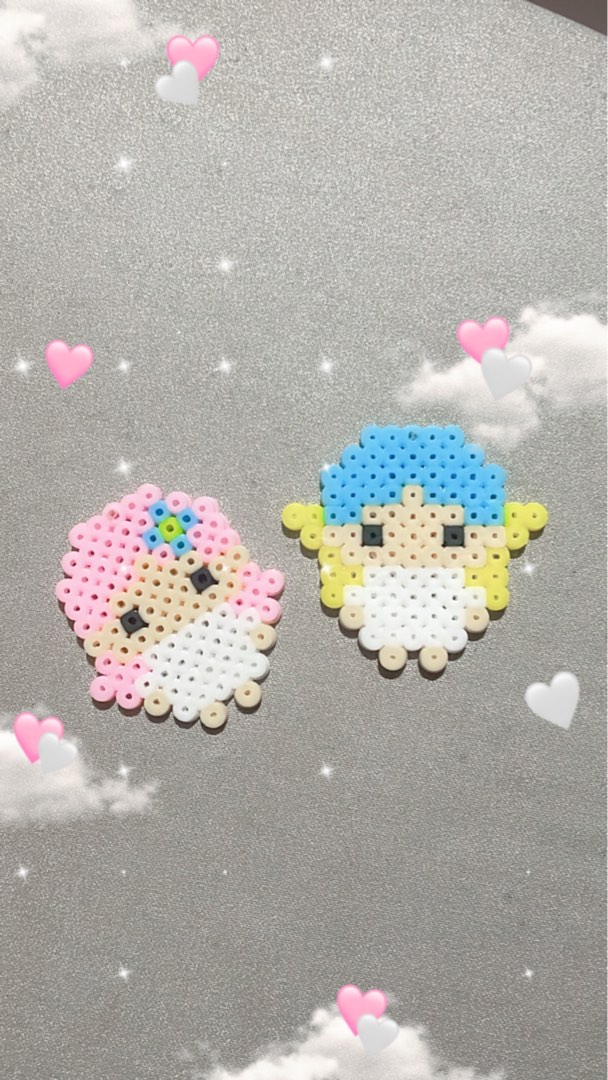 Perler Beads Keychain, Hobbies & Toys, Stationery & Craft, Handmade