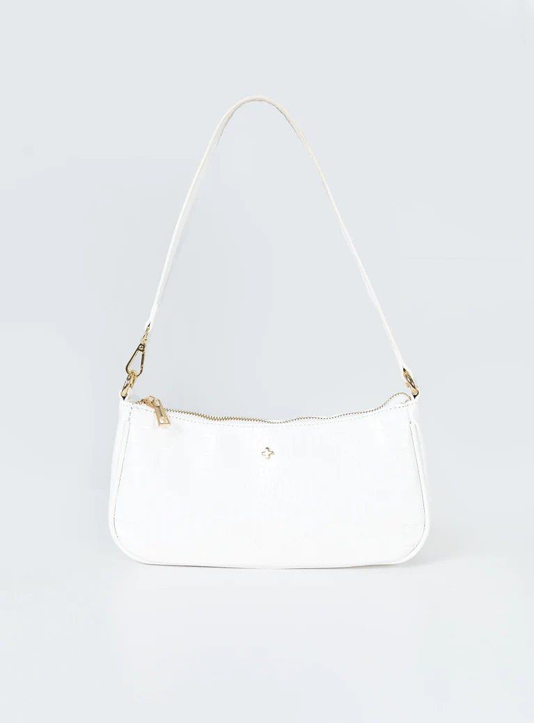 White croc new arrivals shoulder bag