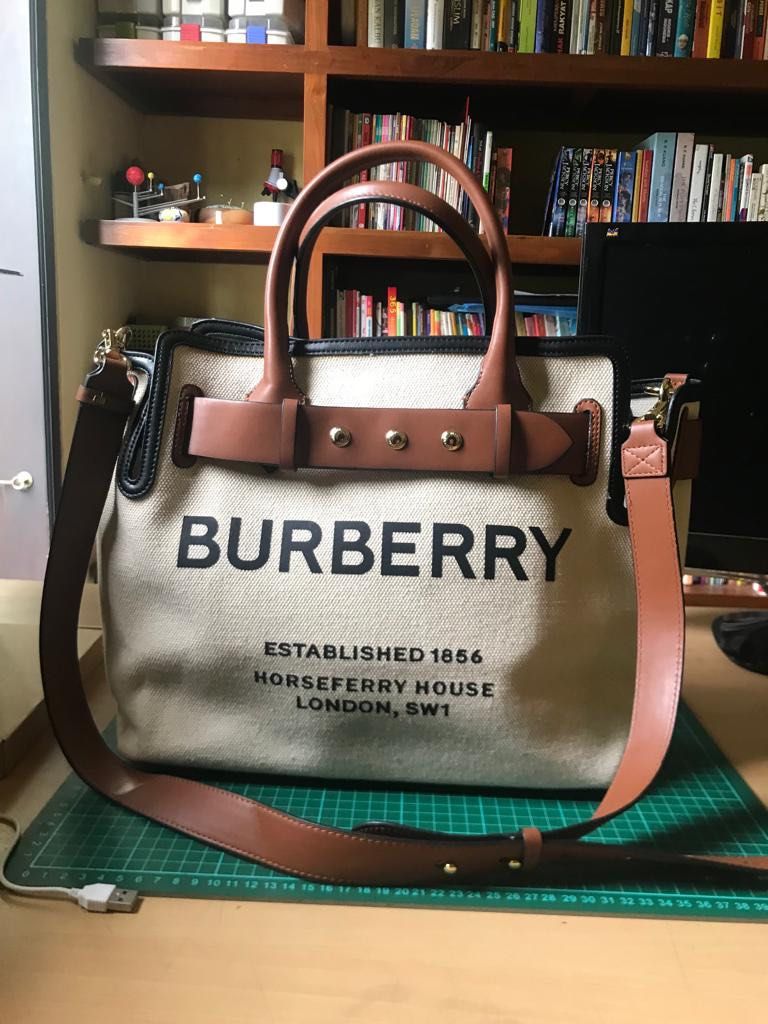 Burberry Cotton Canvas Triple Stud Belt Bag