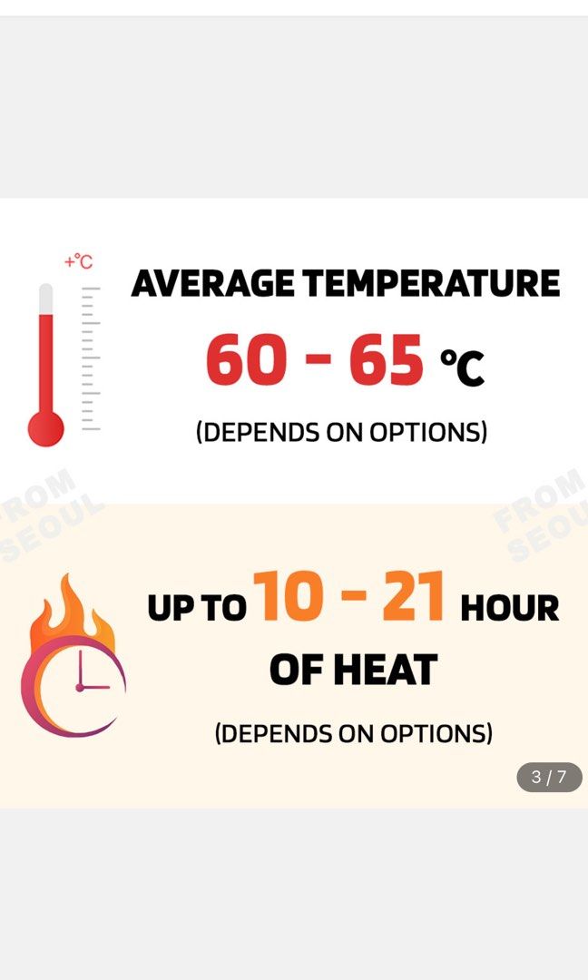 Premium Korean Heat Pad/ Heat Pack/ Hot Pack, Health & Nutrition