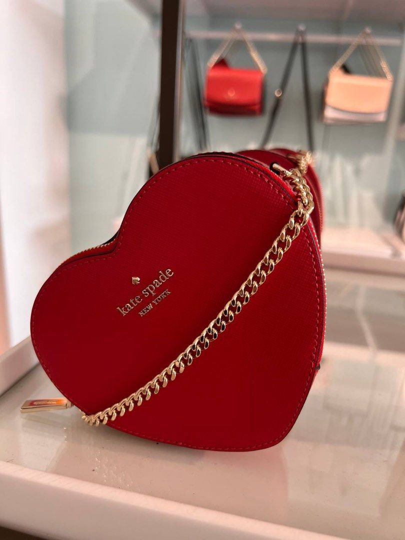 Kate Spade New York Red Heart-shaped Heart Bag Chain Small