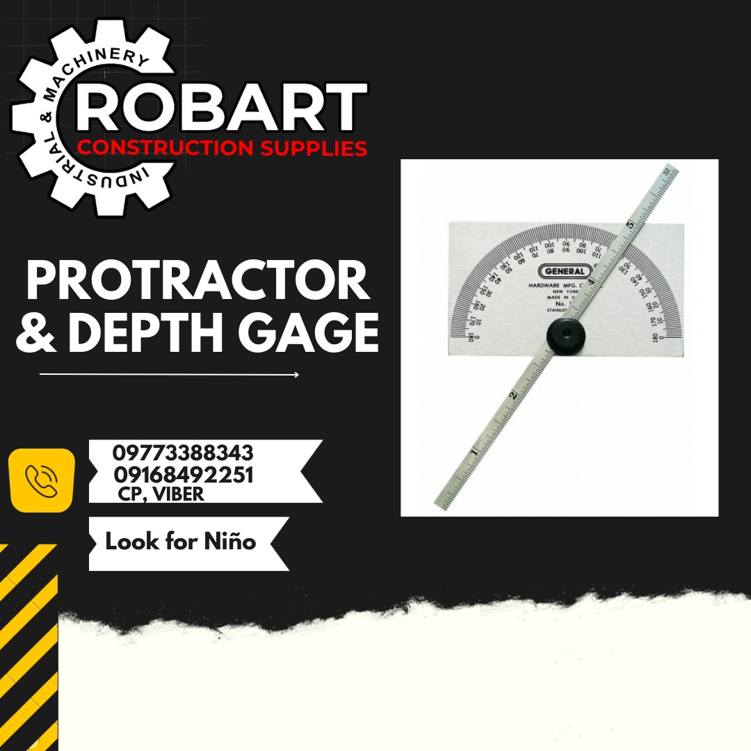 PROTRACTOR & DEPTH GAGE, Commercial & Industrial, Construction Tools
