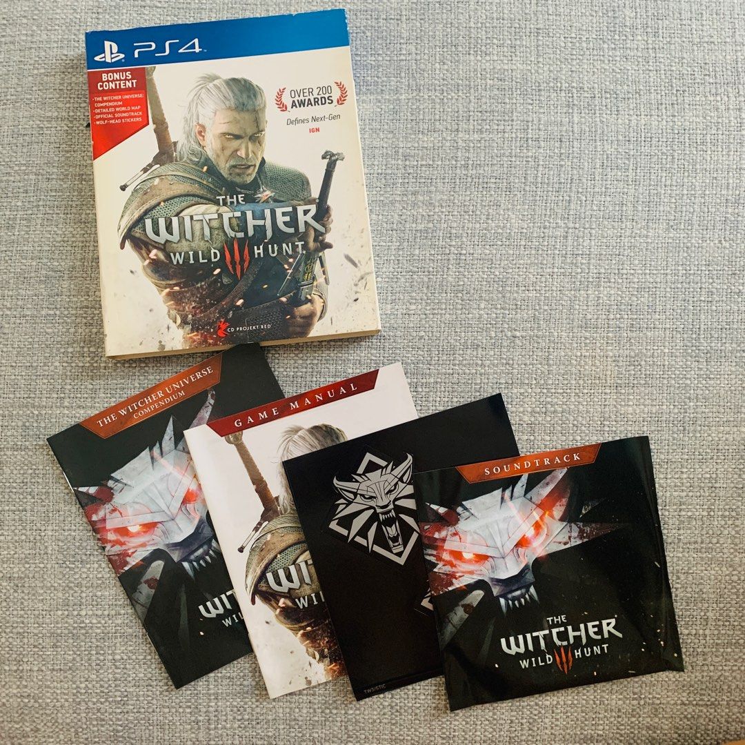 PS4 Games - The Witcher Wild Hunt (Disc Ver.) 🍀 (Category: PlayStation) located in Singapore. Submitted by omurice333 (Listing ID 1215893168, Image 2). Description: Clearing sale, price negotiable - Really can’t bear to sell but no choice house expensive GST 8% need all the help I can, buy more confirm got discount, happy buyer happy seller, you happy I happy everybody happy. If you are seeing this, I wish you luck and huat ahhhh okay please buy