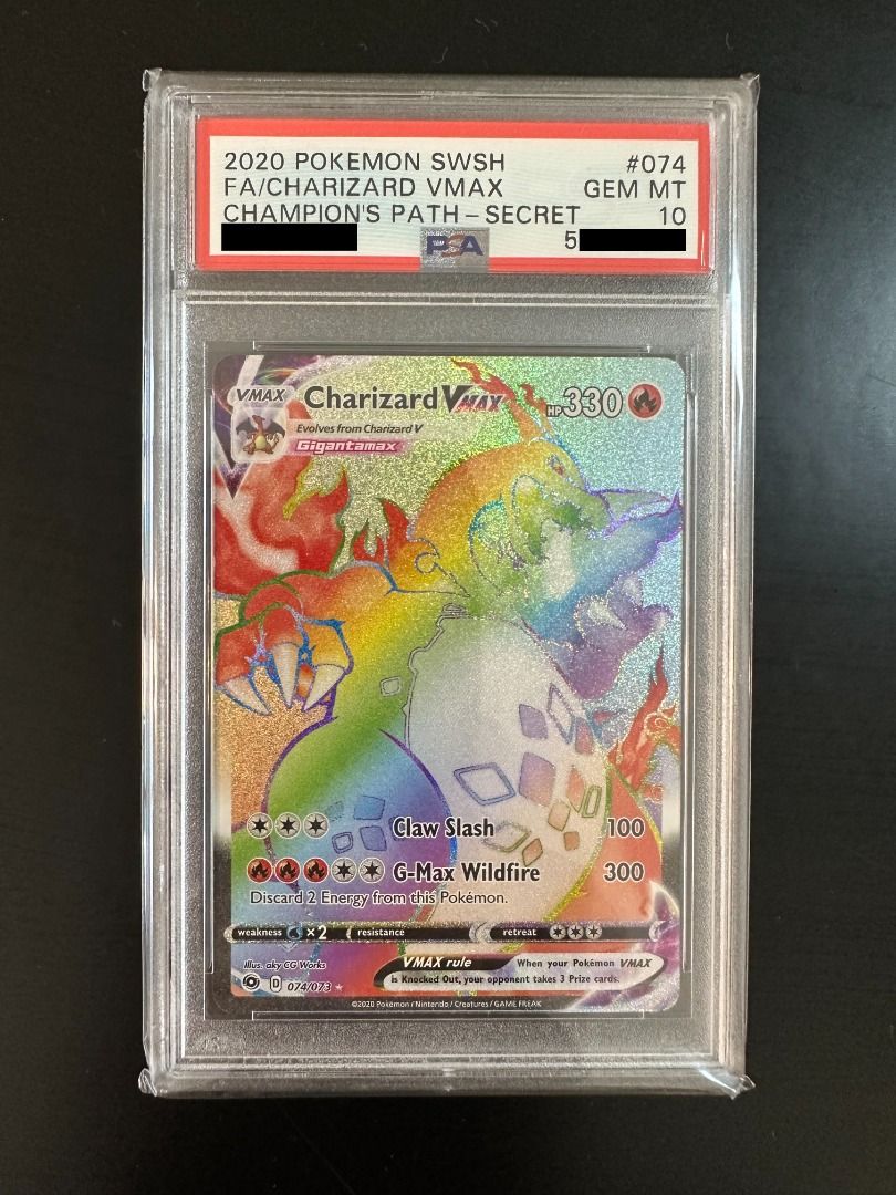 [PSA 10] 2020 POKEMON SWSH FA/CHARIZARD VMAX CHAMPION'S PATH - SECRET ...