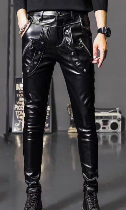 White leather pants best sale mens