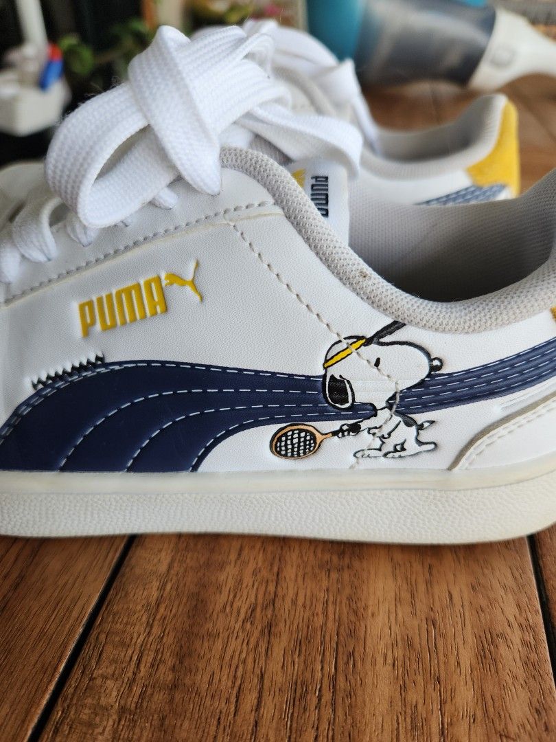 Puma snoopy white shoes sneakers casual Babies Kids Babies Kids Fashion on Carousell