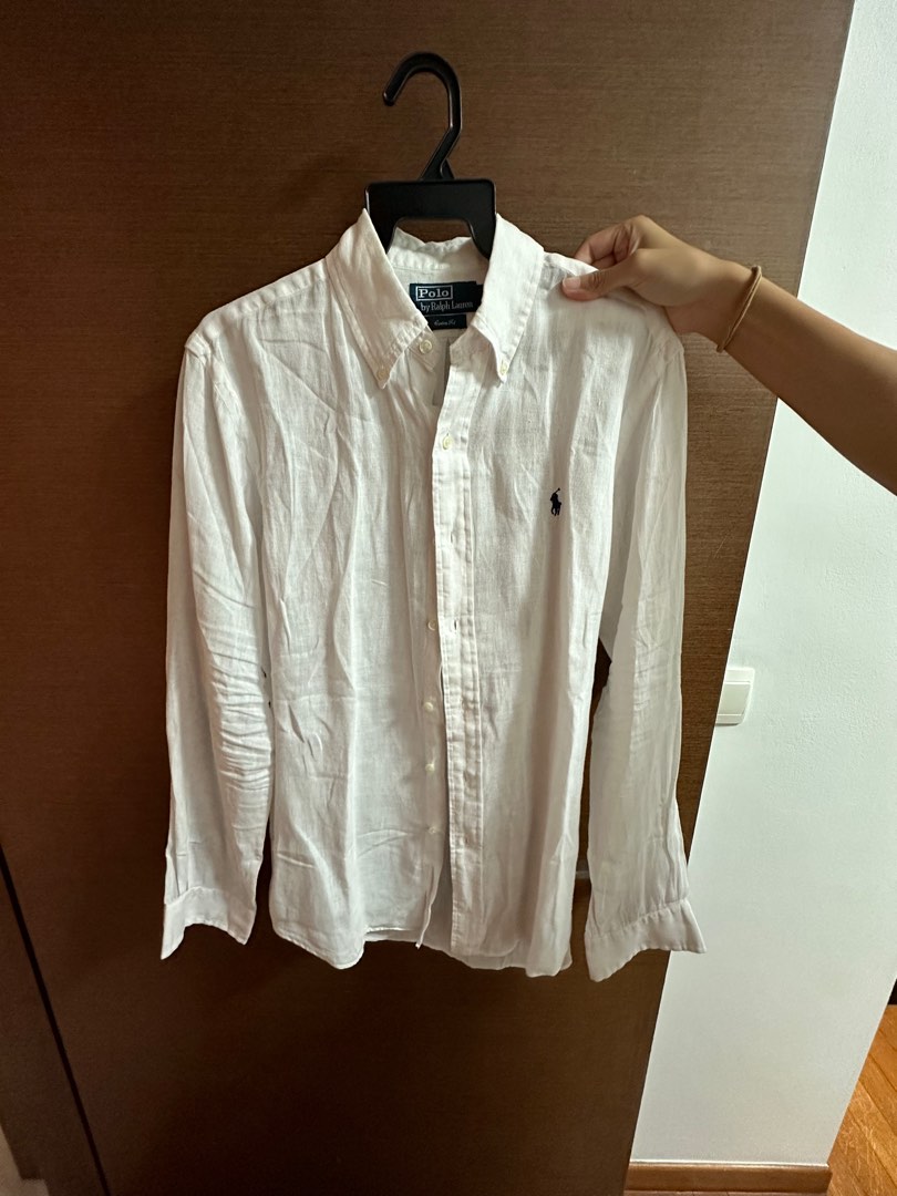 Polo Ralph Lauren Men's Linen Shirt White