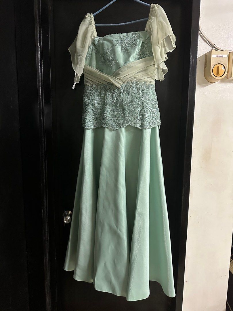 Mint green dress for wedding sponsor new arrivals