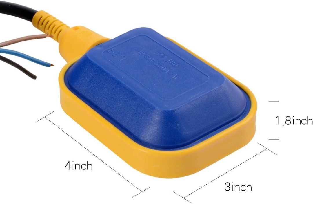Saim Float Switch Water Level Control Sensor with 4m/13ft Cable, Water ...