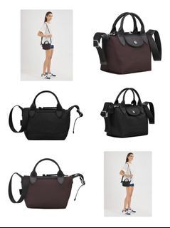 Le Pliage Energy XS Handbag Black - Recycled canvas (L1500HSR001