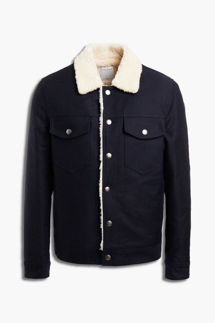 Shearling lined discount canvas jacket