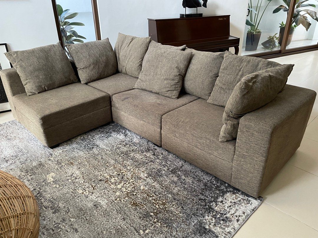 Sofa Set 3 Pc Large, Furniture & Home Living, Furniture, Sofas on Carousell